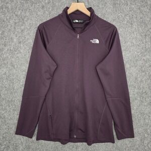 The North Face Jacket Womens L Purple FlashDry Full Zip Track Running Athletic